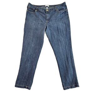 Venezia Metallic Thread Jeans Women's 20 (W40 L32) Embroidery EUC Denimcore